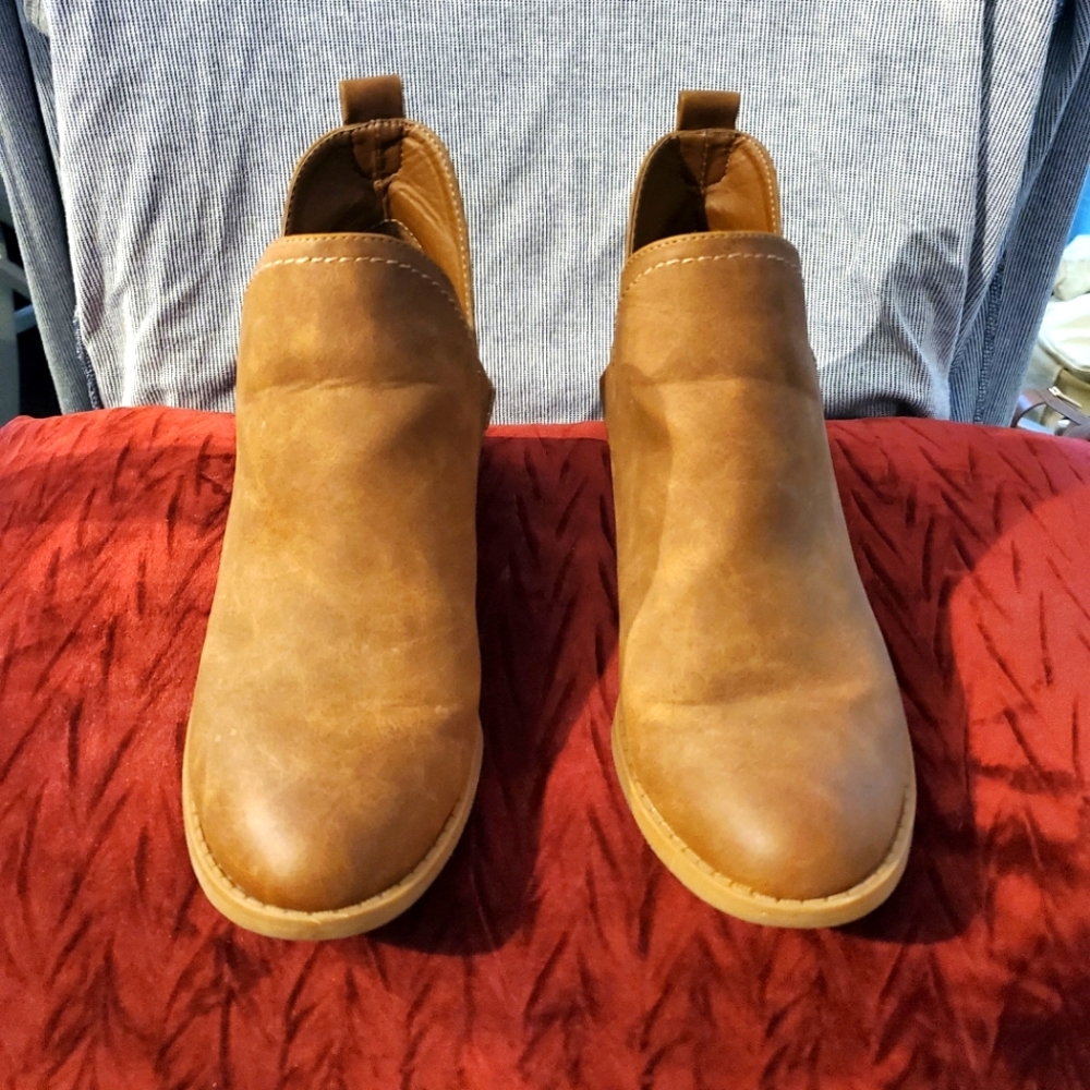Tan ankle boots
